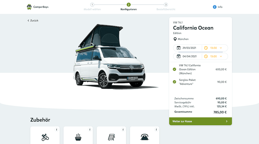Checkout configurator